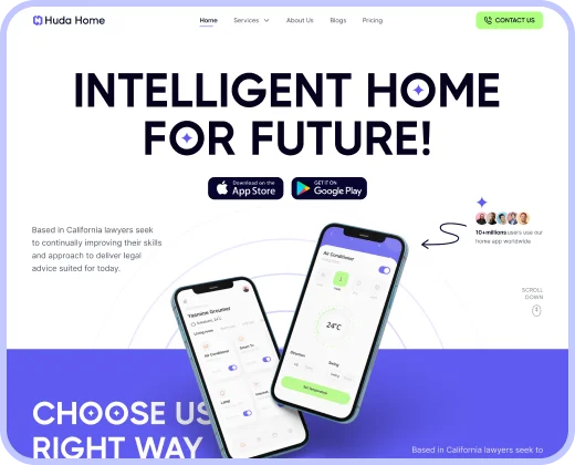 Home App Landing Page Design